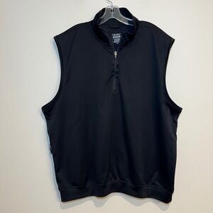 Zero Restriction Vest Pullover 1/4 Zip Golf Jacket Black Mens XXL 2XL